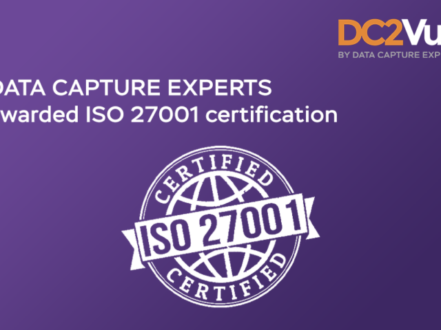 DATA CAPTURE EXPERTS awarded ISO 27001 certification