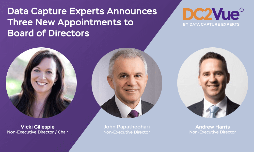 Data Capture Experts Announces Three New Appointments to Board of Directors